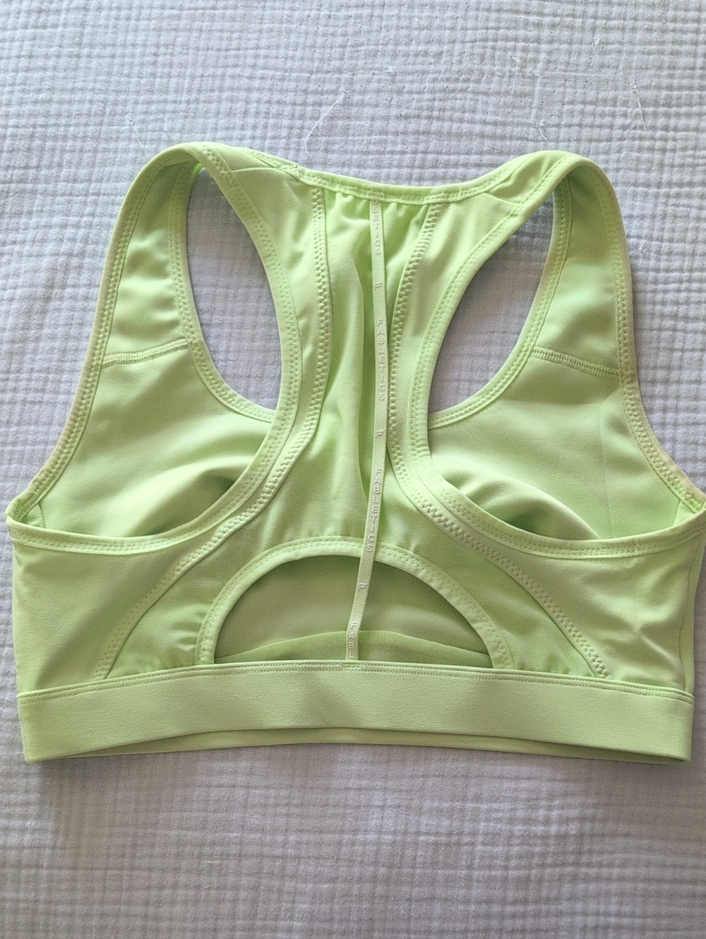 Fabletics Neon Green Racerback Sports Bra - Picture 2 of 3